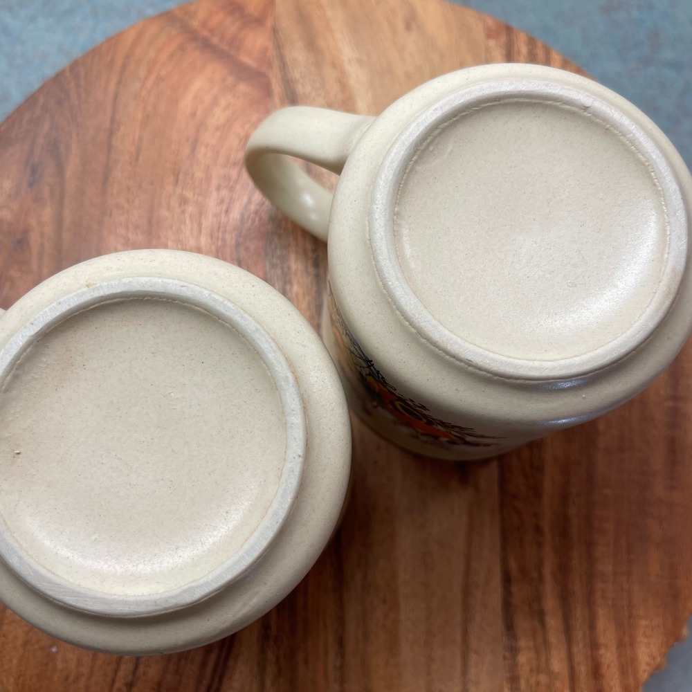 Vintage Viking stoneware Butterfly Set of‎ 2 Coffee Mugs Made in Korea - Picture 9 of 10